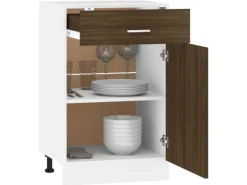 vidaXL Unterschrank mit Schublade Braun Eiche-Optik 50x46x81,5 cm