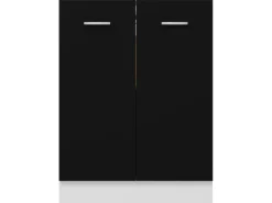 vidaXL Unterschrank Schwarz 60x46x81,5 cm Holzwerkstoff