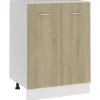 vidaXL Unterschrank Sonoma-Eiche 60x46x81,5 cm Holzwerkstoff Modell 1