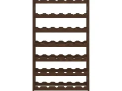 vidaXL Weinregal für 42 Flaschen Braun Massivholz Kiefer 62,5 x 25 x 102 cm