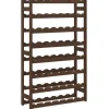 vidaXL Weinregal für 56 Flaschen Braun Massivholz Kiefer