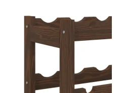vidaXL Weinregal für 56 Flaschen Braun Massivholz Kiefer