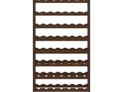 vidaXL Weinregal für 56 Flaschen Braun Massivholz Kiefer