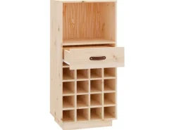vidaXL Weinregal 45x34x100 cm Massivholz Kiefer