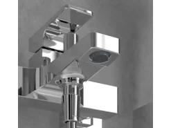 Villeroy & Boch Einhebel-Badewannenarmatur Architectura Square in Chrom