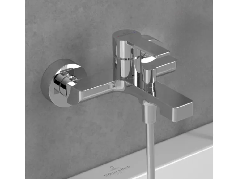 Villeroy & Boch Einhebel-Badewannenarmatur Architectura in Chrom
