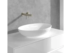 Villeroy & Boch Einhebel-Waschtischauslauf-Set Loop & Friends in Brushed Nickel Matt