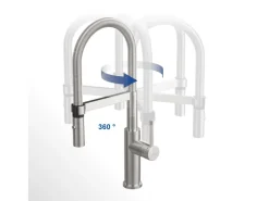 Villeroy & Boch Küchenarmatur Steel Expert Compact Hochdruck Armatur Umschaltfunktion Wassersparend Edelstahl Massiv