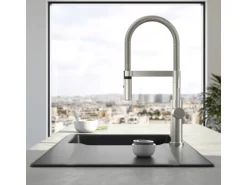 Villeroy & Boch Küchenarmatur Steel Expert 2-0 Hochdruck Armatur Umschaltfunktion Wassersparend Edelstahl Massiv