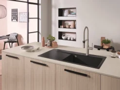 Villeroy & Boch Küchenarmatur Steel Expert 2-0 Hochdruck Armatur Umschaltfunktion Wassersparend Edelstahl Massiv