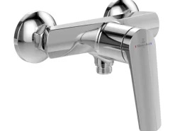 Villeroy & Boch Oasis Duscharmatur Einhebel-Mischbatterie Rückflussschutz & Keramikkartusche Aufputzmontage Rund Chrom