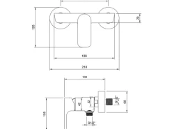 Villeroy & Boch Unterputz-Einhebel-Duscharmatur O.novo in Chrom