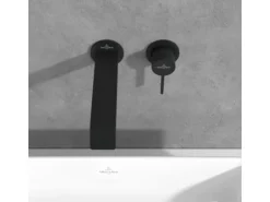 Villeroy & Boch Waschtischauslauf-Set Dawn ohne Ablaufgarnitur in Matt Black