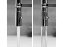 VIZIO 4 Wege Wasserhahn Küchenarmatur BOD mit 360° Schwenkbarem Auslauf Abnehmbare 2 Strahl Handbrause Schwarz Matt   Rot