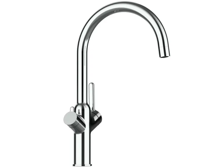 VIZIO 3 Wege Wasserhahn Küchenarmatur BOD mit 360° Schwenkbarem U Auslauf Verchromt