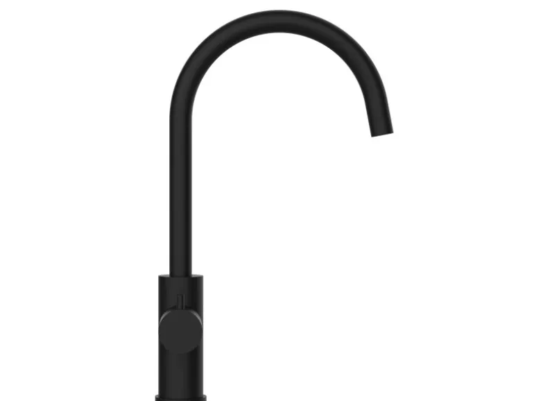 VIZIO 5 Wege Wasserhahn Küchenarmatur Edelstahl Massiv mit 360° Schwenkbarem U Auslauf PVD Schwarz Matt