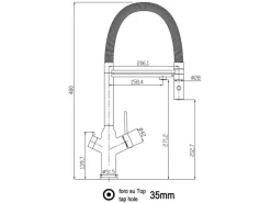 VIZIO 4 Wege Wasserhahn Küchenarmatur BOD mit 360° Schwenkbarem Auslauf Abnehmbare 2 Strahl Handbrause Verchromt   Weiß