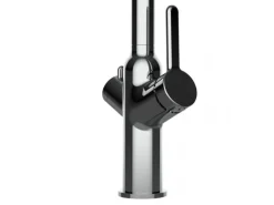 VIZIO 4 Wege Wasserhahn Küchenarmatur BOD mit 360° Schwenkbarem Auslauf Abnehmbare 2 Strahl Handbrause Verchromt   Weiß