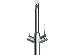 VIZIO 3 Wege Wasserhahn Küchenarmatur BOD mit 360° Schwenkbarem L Auslauf Verchromt