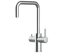 VIZIO 5 Wege Wasserhahn Küchenarmatur Edelstahl Massiv mit 360° Schwenkbarem N Auslauf Hochglanz Poliert