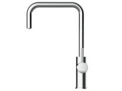 VIZIO 5 Wege Wasserhahn Küchenarmatur Edelstahl Massiv mit 360° Schwenkbarem N Auslauf Hochglanz Poliert