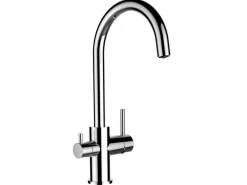 VIZIO 3 Wege Wasserhahn Küchenarmatur FL mit 360° Schwenkbarem U Auslauf