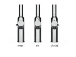 VIZIO 4 Wege Wasserhahn Küchenarmatur BOD mit 360° Schwenkbarem L Auslauf Verchromt