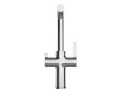 VIZIO 3 Wege Wasserhahn Küchenarmatur FC mit 360° Schwenkbarem L Auslauf Verchromt