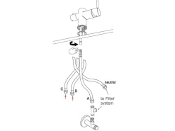 VIZIO NIEDERDRUCK 3 Wege Wasserhahn Küchenarmatur FC mit 360° Schwenkbarem Auslauf Abnehmbare 2 Strahl Handbrause Verchromt   Orange
