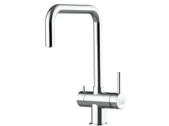 VIZIO NIEDERDRUCK 3 Wege Wasserhahn Küchenarmatur Edelstahl Massiv 360° Schwenkbarem N Auslauf Hochglanz Poliert