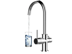 VIZIO NIEDERDRUCK 3 Wege Wasserhahn Küchenarmatur FL mit 360° Schwenkbarem U Auslauf