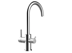 VIZIO NIEDERDRUCK 3 Wege Wasserhahn Küchenarmatur FL mit 360° Schwenkbarem U Auslauf