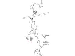 VIZIO NIEDERDRUCK 3 Wege Wasserhahn Küchenarmatur FC mit 360° Schwenkbarem Auslauf Abnehmbare 2 Strahl Handbrause Verchromt   Schwarz