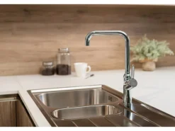 VIZIO Wasserhahn Küchenarmatur BOD mit 360° Schwenkbarem N Auslauf Verchromt