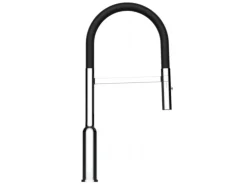 VIZIO Wasserhahn Küchenarmatur BOD mit 360° Schwenkbarem Auslauf Abnehmbare 2 Strahl Handbrause Verchromt   Schwarz