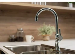 VIZIO Wasserhahn Küchenarmatur BOD mit 360° Schwenkbarem U Auslauf Verchromt