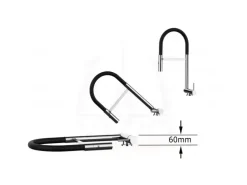 VIZIO Wasserhahn Vorfenster Küchenarmatur Umklappbar 6 CM mit 360° Schwenkbarem Auslauf Abnehmbare 2 Strahl Handbrause Schwarz Matt   Gelb