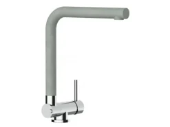 VIZIO Wasserhahn Vorfenster Küchenarmatur Umklappbar 45 CM mit 360° Schwenkbarem L Auslauf Verchromt   Zement Granit