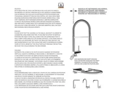 VIZIO Wasserhahn Vorfenster Küchenarmatur Umklappbar 45 CM mit 360° Schwenkbarem L Auslauf Verchromt   Zement Granit