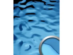WALLFACE 27047 OCEAN Ice Blue Wandpaneel Metall-Optik Blau lichtBlau 2600 mm x 1000 mm x 8,24 mm 2,6 m2 Blau