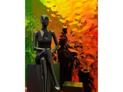 WALLFACE 27743 OCEAN Rainbow Wandpaneel Metall-Optik Holographisch Grün 2600 mm x 1000 mm x 8,24 mm 2,6 m2 Grün