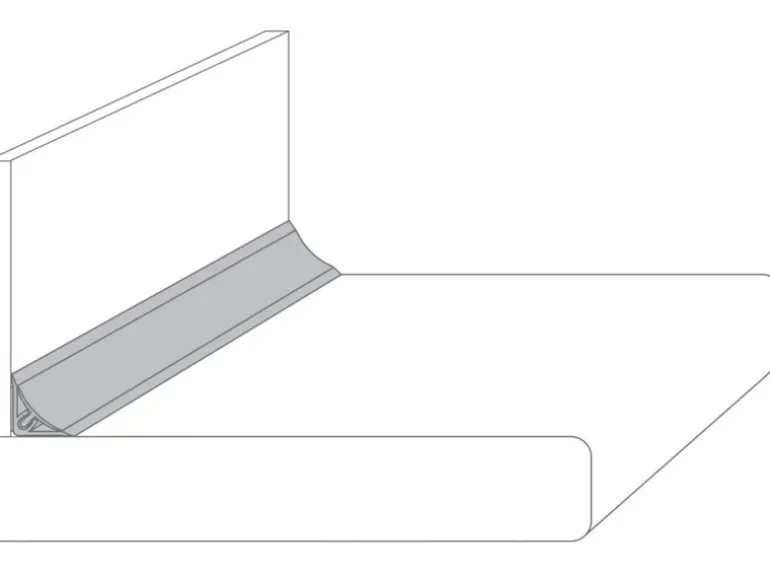 Wandabschlussleiste Micro 300 cm x 1,4 cm Platino