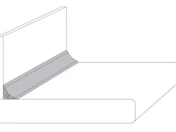 Wandabschlussleiste Micro 300 cm x 1,4 cm Nero