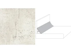 Wandabschlussleiste Plus 59 x 3 cm Beton Weiß (BN 230)