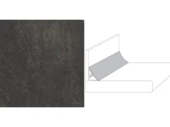 Wandabschlussleiste System Plus 59 cm x 3 cm Bronzit Schwarz (BZ173 SI)