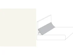 Wandabschlussleiste System Plus 59 cm x 3 cm Uni Weiß (A242 C)