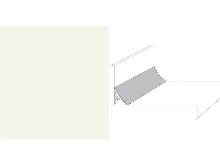 Wandabschlussleiste System Plus 300 cm x 3 cm Uni Weiß (A242 C)
