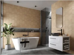 Wandfliese Holzoptik 89 cm x 29 cm Helle-Beige