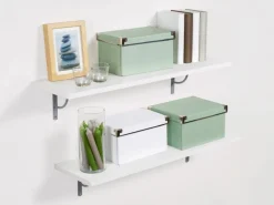 Wandregal Oldham Weiß 79,5 cm x 19,5 cm