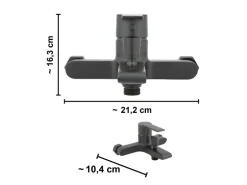 Wannenarmatur Bisenzio Einhebel Schwarz Matt